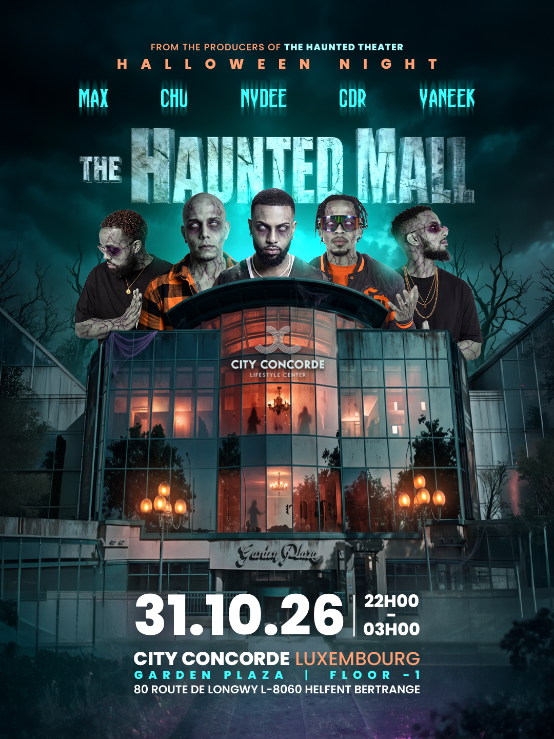 🎃💀 THE HAUNTED MALL 💀🎃 Sat 31.10.26 @ CITY CONCORDE BERTRANGE